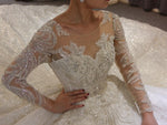 Stunning full beading wedding dress sparkling amanda novias design real sample bride